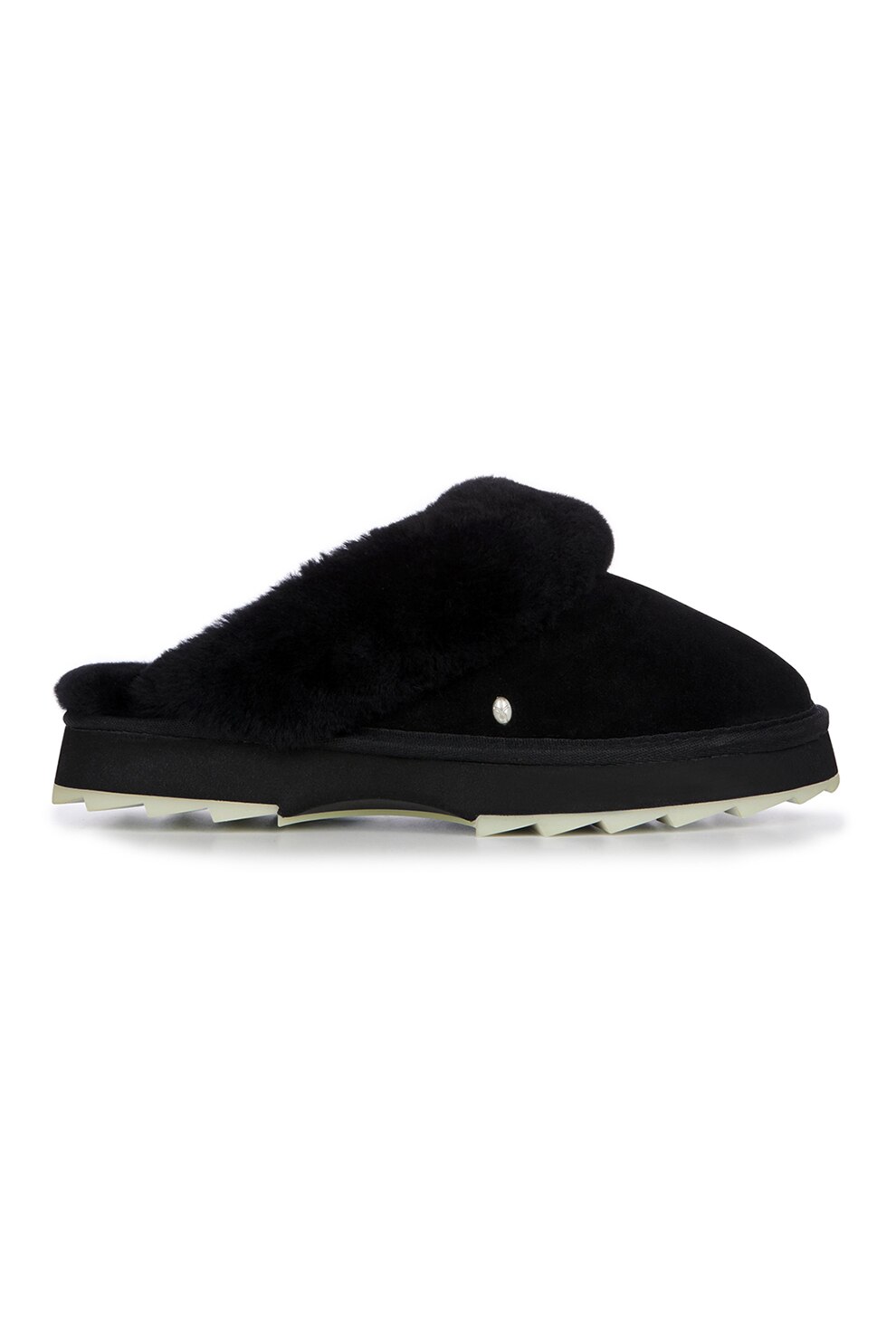 Emu, Papuci de piele intoarsa cu logo Jolie, Negru, 39