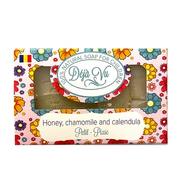 Sapun Deja Vu Natural preset la rece, Miere, Musetel si Galbenele , 8 x 4 x 2 cm, 90 g Sapun Deja Vu Natural preset la rece, Miere, Musetel si Galbenele , 8 x 4 x 2 cm, 90 g