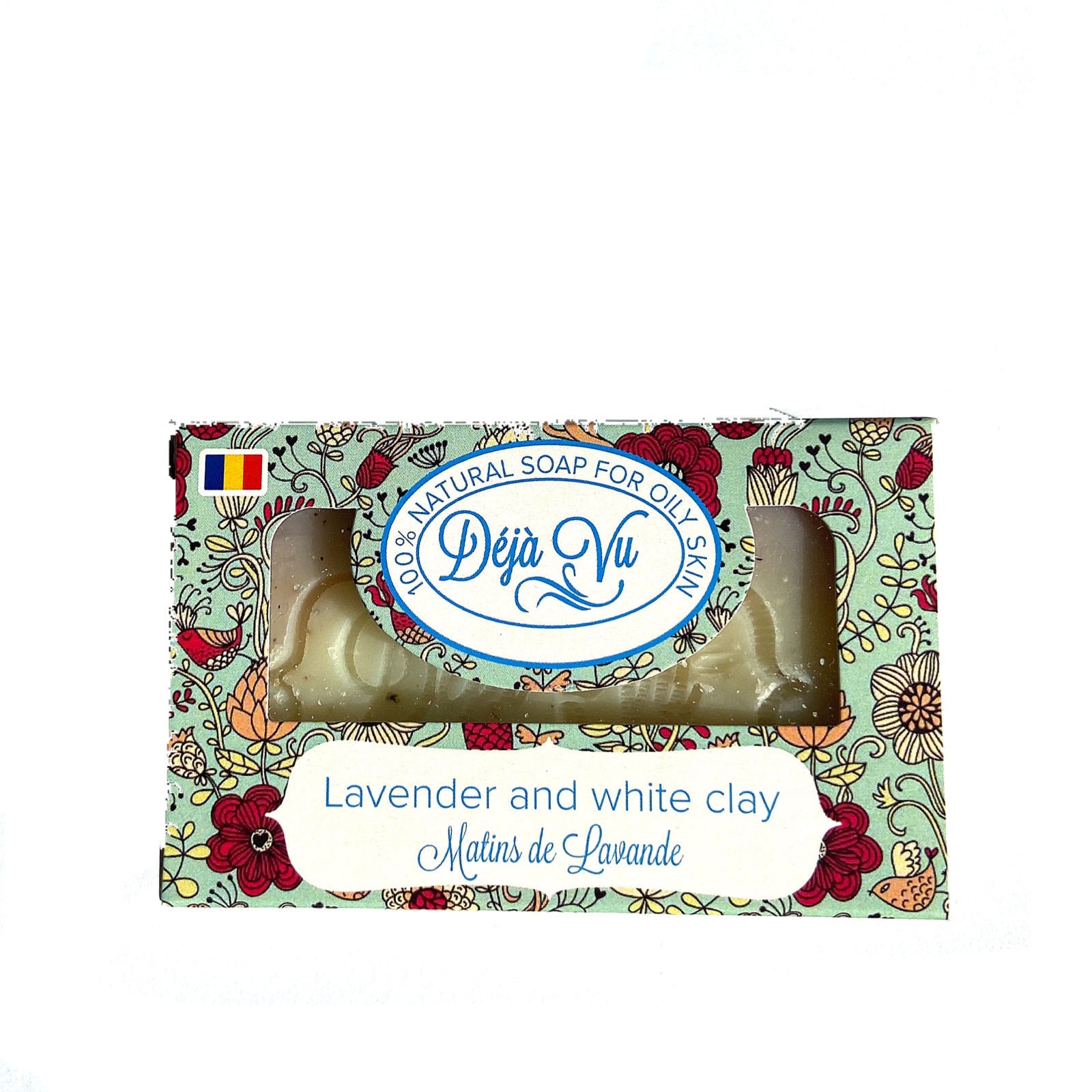 Sapun Deja Vu Natural, preset la rece, Lavanda si Argila Alba , 8 x 4 x 2 cm, 90 g