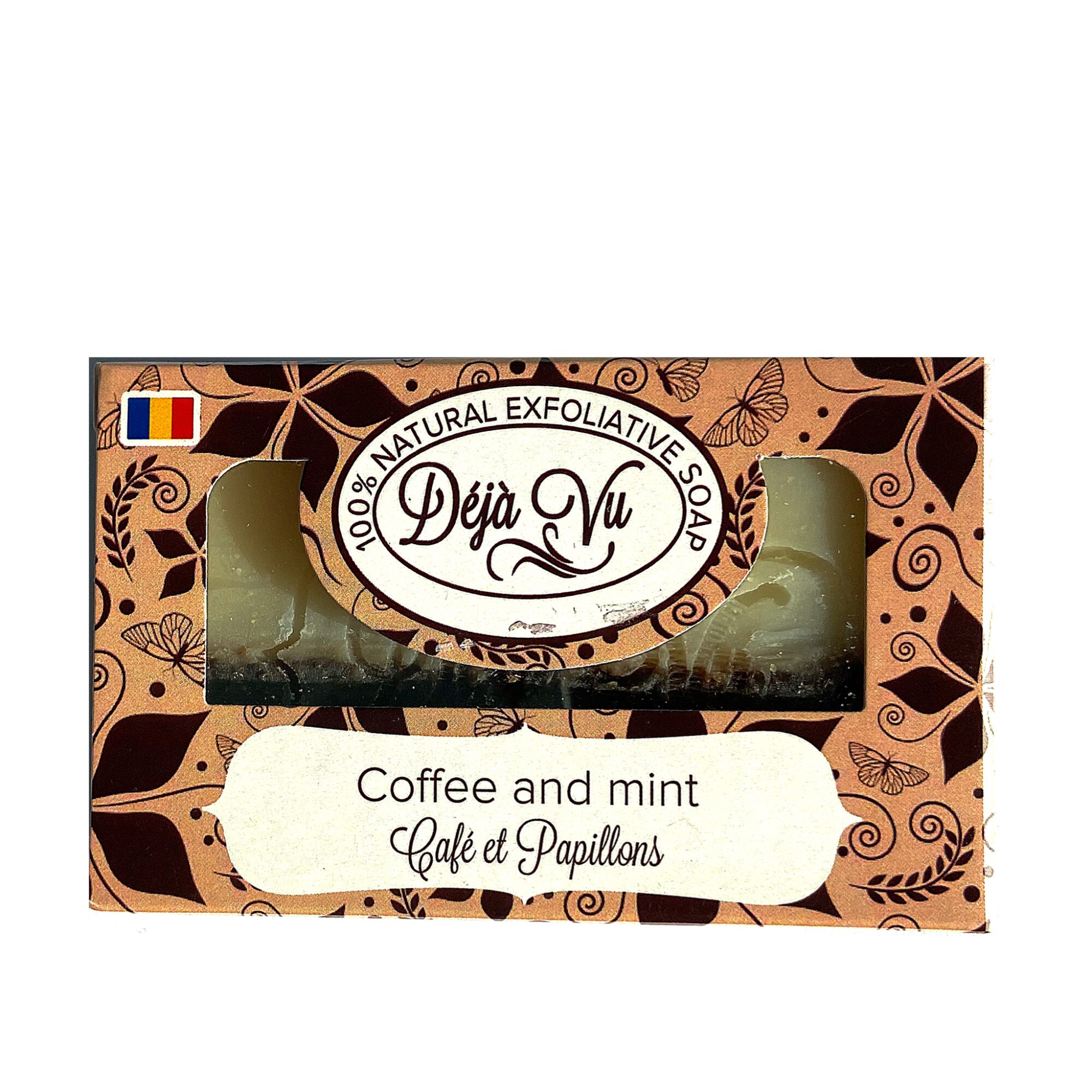 Sapun Deja Vu Natural, preset la rece, Cafea si Menta , 8 x 4 x 2 cm, 90 g