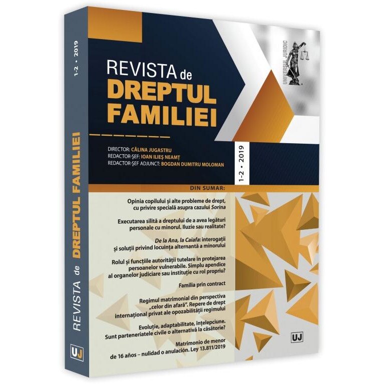 Revista de Dreptul Familiei nr. 1-2/2019, Calina Jugastru
