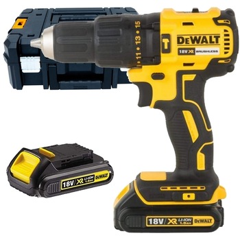 Masina de gaurit/insurubat cu percutie Dewalt DCD778S2T, 2 acumulatori, Li-Ion, 18 V, 1.5 Ah, 65 Nm, motor fara perii Masina de gaurit/insurubat cu percutie Dewalt DCD778S2T, 2 acumulatori, Li-Ion, 18 V, 1.5 Ah, 65 Nm, motor fara perii