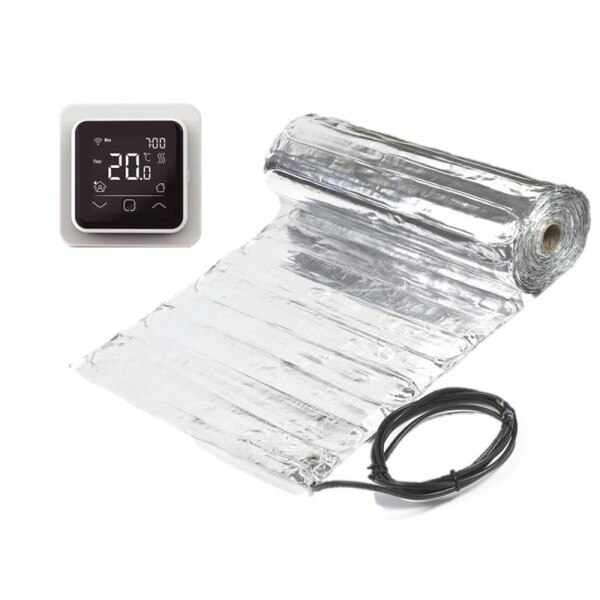 Covor Incalzire In Pardoseala Aluminiu 4 M² - 560 W Cu Termostat C16