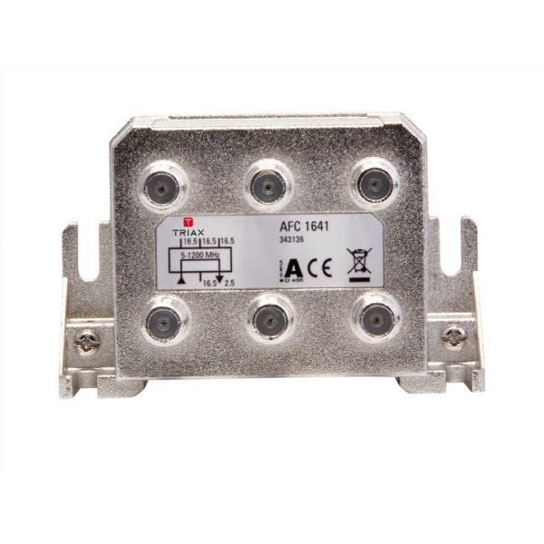 Splitter 4 iesiri TAP 16dB, 5-1200 MHz, CATV cu DOCSIS 2.0 / 3.0 / 3.1, Triax, seria PLATINUM - AFC 1641