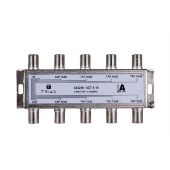 Splitter 8 iesiri TAP 16dB, 5-1000 MHz, Triax, seria GOLD - ACT 8-16 Splitter 8 iesiri TAP 16dB, 5-1000 MHz, Triax, seria GOLD - ACT 8-16