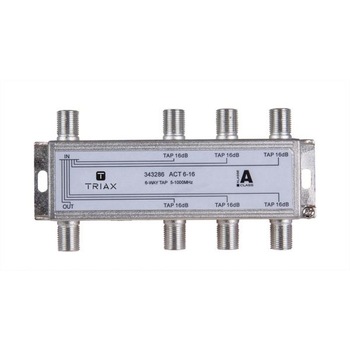 Splitter 6 iesiri TAP 16dB, 5-1000 MHz, Triax, seria GOLD - ACT 6-16 Splitter 6 iesiri TAP 16dB, 5-1000 MHz, Triax, seria GOLD - ACT 6-16