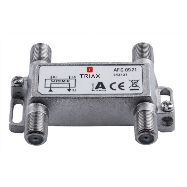 Splitter 2 iesiri TAP 8.5dB, 5-1200 MHz, CATV cu DOCSIS 2.0 / 3.0 / 3.1, Triax, seria PLATINUM - AFC 0921