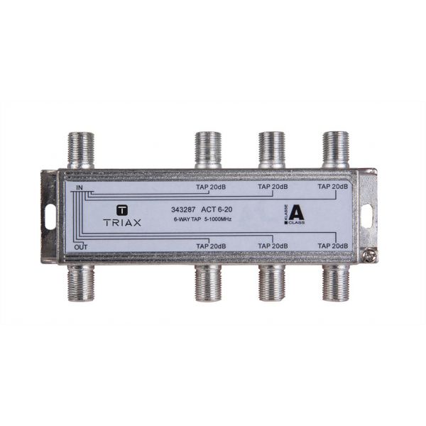 Splitter 6 iesiri TAP 20dB, 5-1000 MHz, Triax, seria GOLD - ACT 6-20