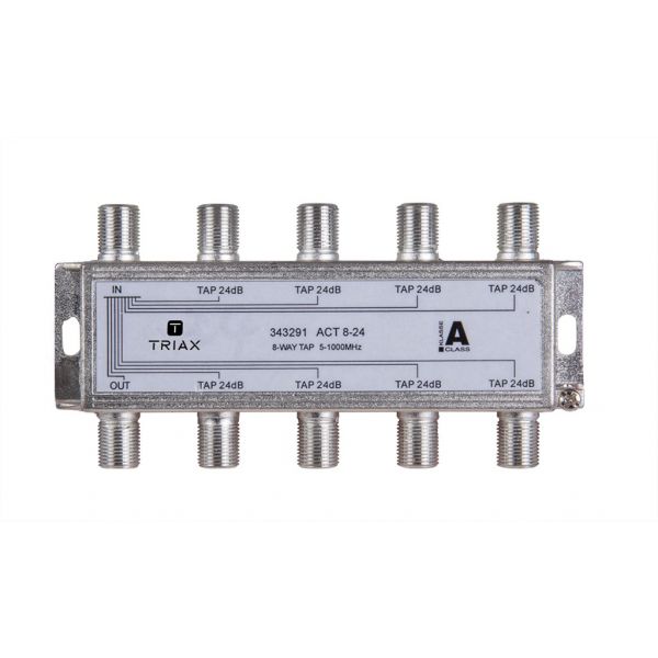 Splitter 8 iesiri TAP 24dB, 5-1000 MHz, Triax, seria GOLD - ACT 8-24