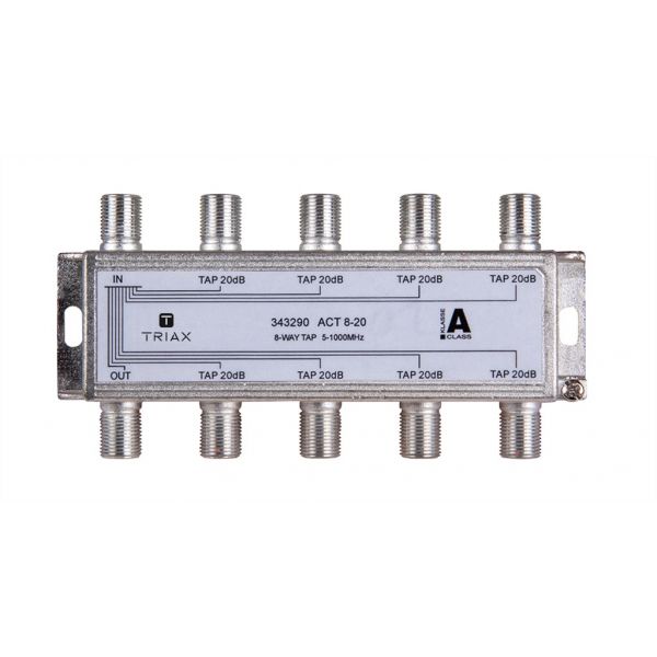 Splitter 8 iesiri TAP 20dB, 5-1000 MHz, Triax, seria GOLD - ACT 8-20