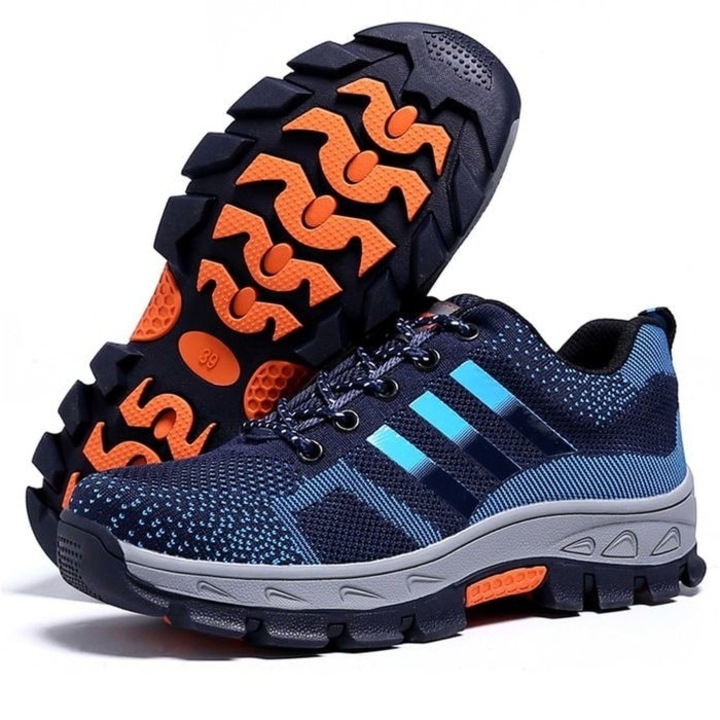 Biztonsági munkacipő Veiras 512, fémbombával és kevlár talppal, S3, kék, EU44