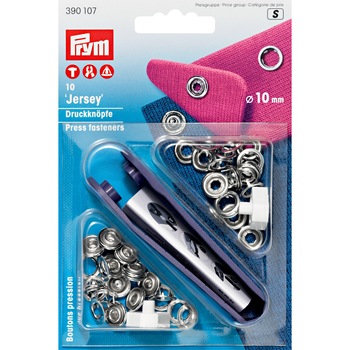 Capse metalice Jersey cu unealta, diamentru 10 mm, pentru tricot, argintii, Prym, 390107 Capse metalice Jersey cu unealta, diamentru 10 mm, pentru tricot, argintii, Prym, 390107