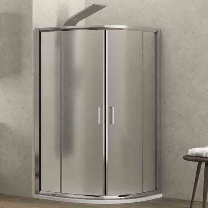 Овална душ кабина KARAG New Flora 200 Fabric , 80x80x180см, Матирано стъкло, Хром