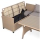 Coltar 4 piese cu spatiu depozitare gradina/terasa Maison Mex BAXTER L 305 l 176 H 73 natur/bej