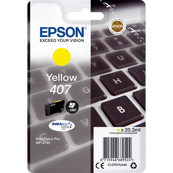 Cartus Cerneala Epson C13T07U440, Nr. 407, Yellow