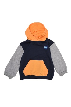 Trendyol, Hanorac din amestec de bumbac cu buzunar kangaroo, Bleumarin/Galben/Gri Trendyol, Hanorac din amestec de bumbac cu buzunar kangaroo, Bleumarin/Galben/Gri