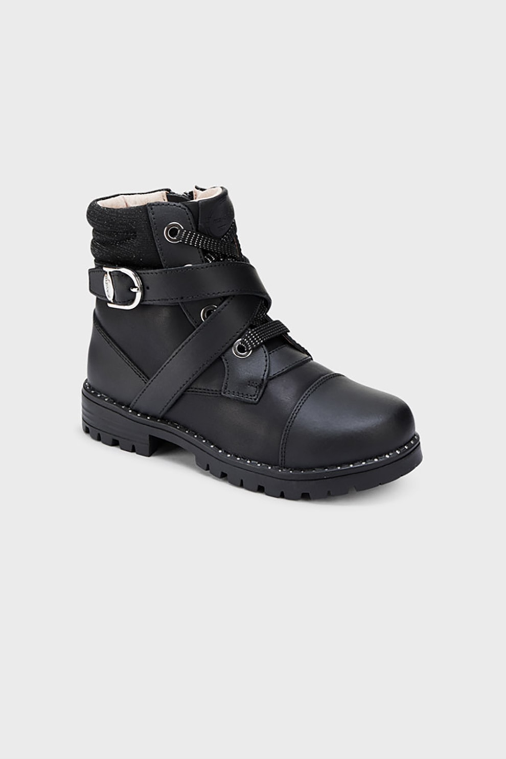 Mayoral, Ghete cu insertii din piele, Negru