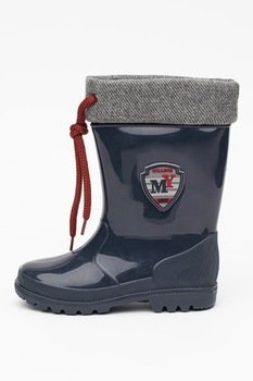 Mayoral, Cizme de ploaie cu logo, Albastru prafuit Mayoral, Cizme de ploaie cu logo, Albastru prafuit