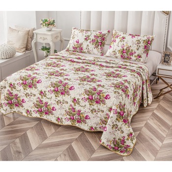 Set Cuvertura Matlasata 240x220 pentru pat si 2 fata perna CVD-314 Set Cuvertura Matlasata 240x220 pentru pat si 2 fata perna CVD-314