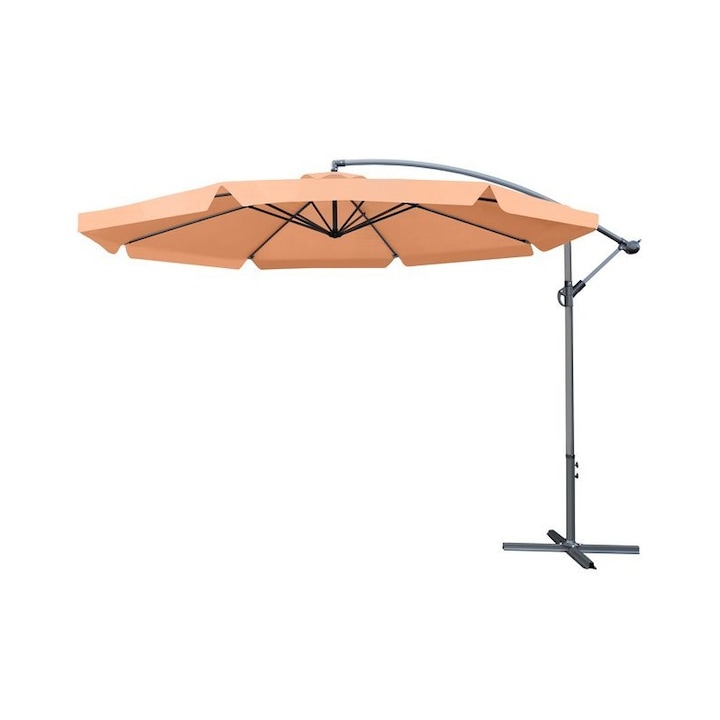 MT MALATEC Kerti napernyő rúddal, összecsukható, vízálló, állítható, átmérője 350 cm