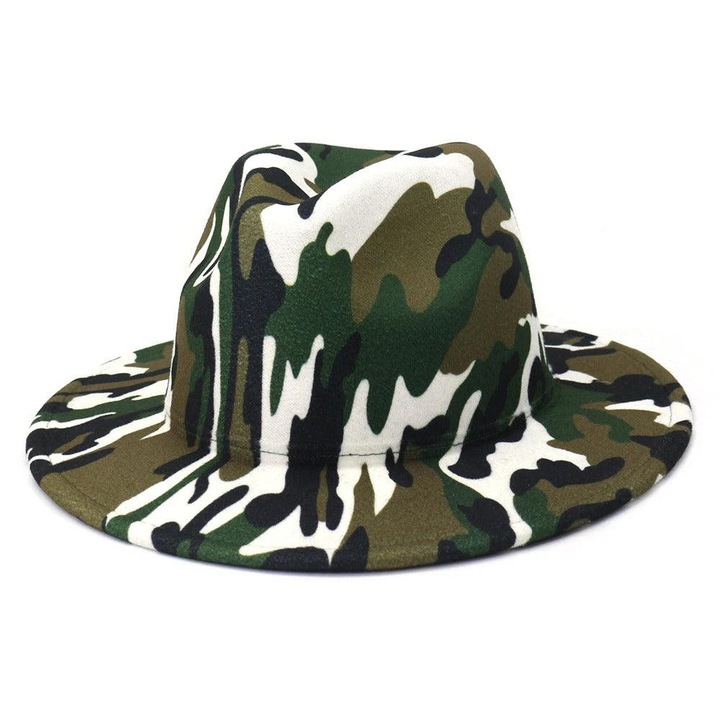 Palarie dama, verde, imprimeu army, Erina, Pursehuit