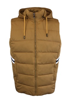 Vesta matlasata barbati, UNIVERS FASHION, galben mustar, gluga detasabila Vesta matlasata barbati, UNIVERS FASHION, galben mustar, gluga detasabila