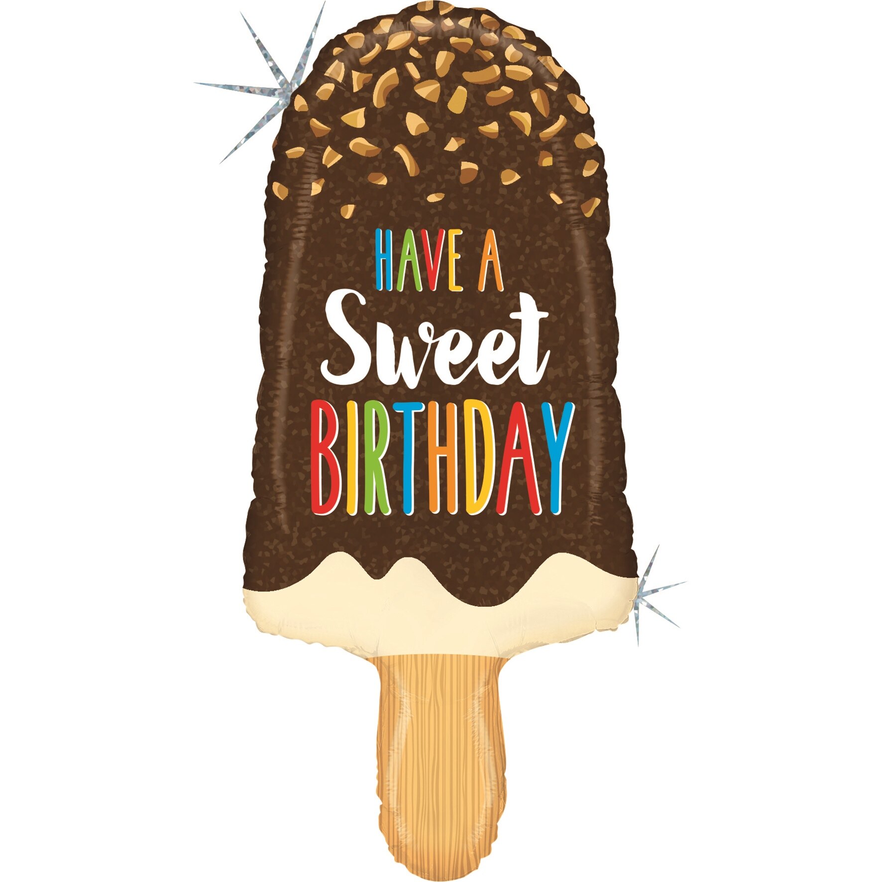 Balon Folie Inghetata Have a Sweet Birthday, Multicolor, 91 cm