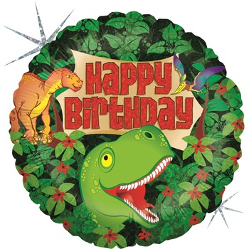 Balon Folie Happy Birthday Dinozaur, Multicolor, 46 cm Balon Folie Happy Birthday Dinozaur, Multicolor, 46 cm