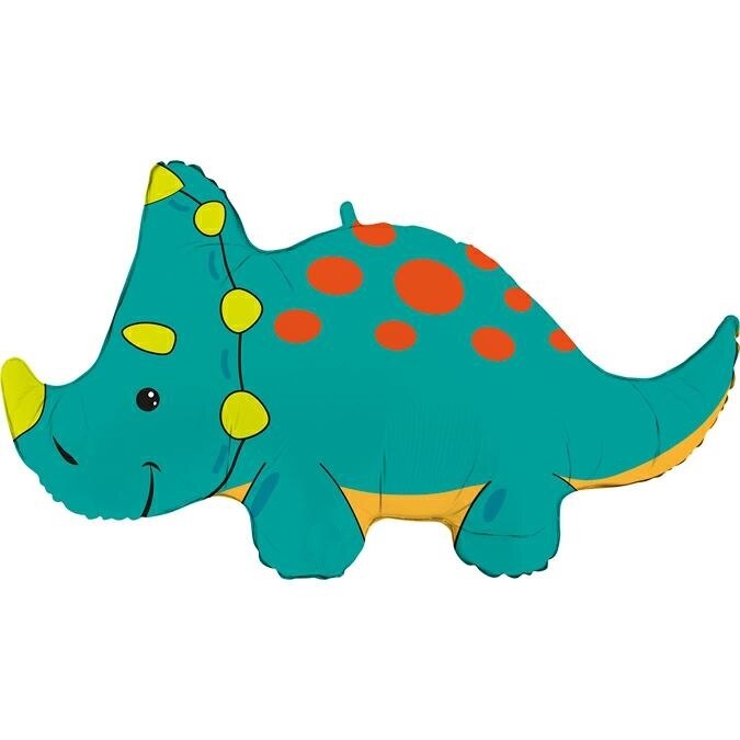 Balon Folie Triceratops, Multicolor, 91 cm