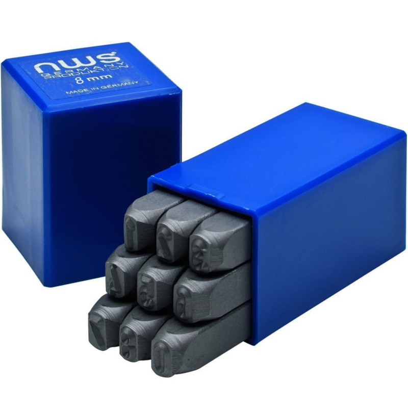 Set poansoane numerice NWS, 8mm inaltime