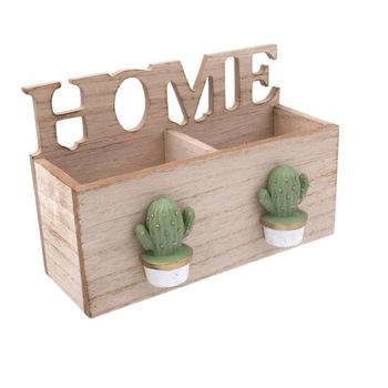 Suport pixuri, creioane din lemn, 2 compartimente HOME, 18x8,5x12 cm Suport pixuri, creioane din lemn, 2 compartimente HOME, 18x8,5x12 cm