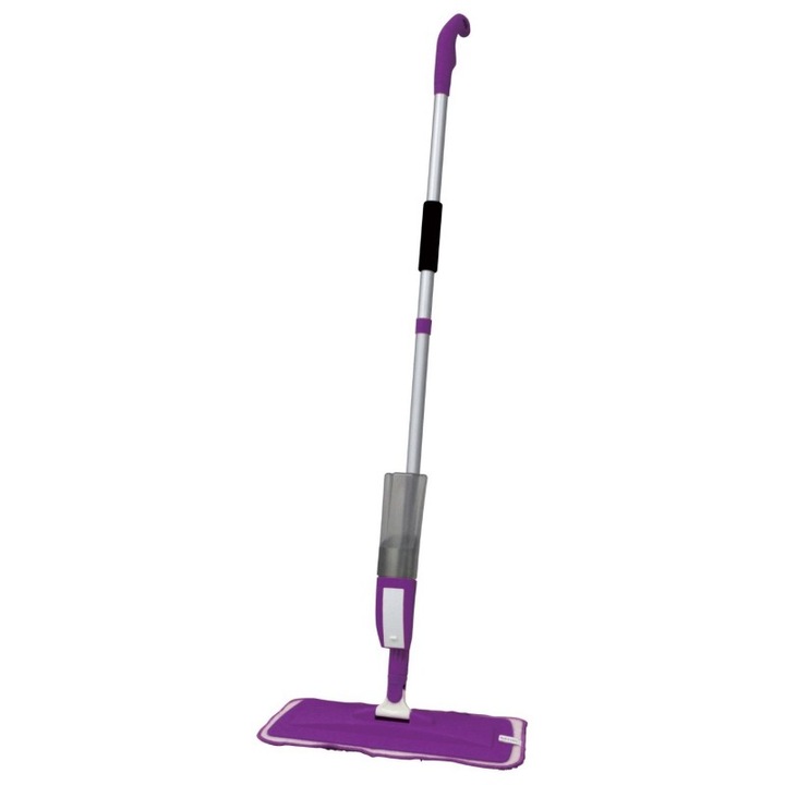 Mop 2 in 1 Spray mop, cu racleta pentru geamuri, Mov