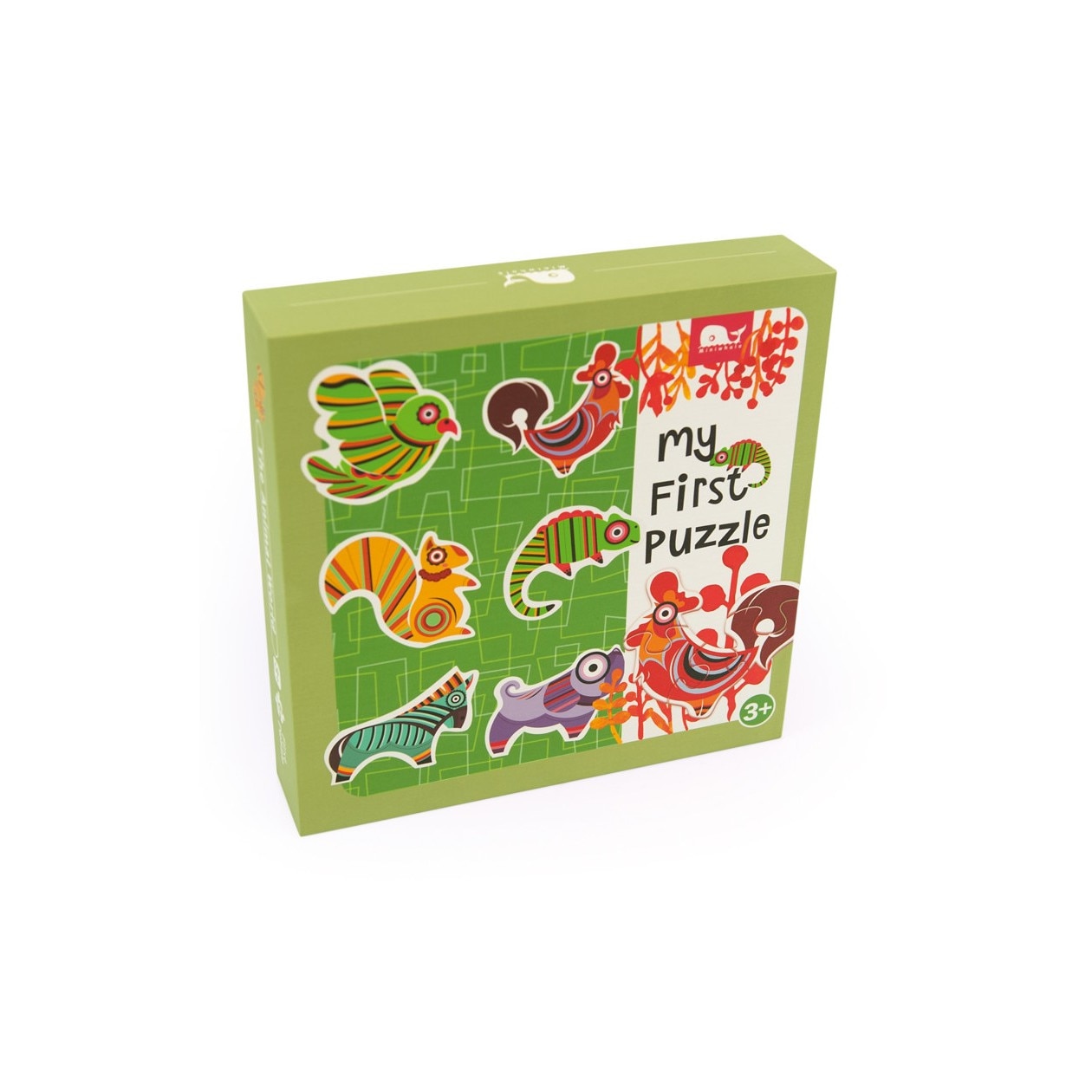 Puzzle lemn 6 in 1 - Lumea Animalelor,25 piese