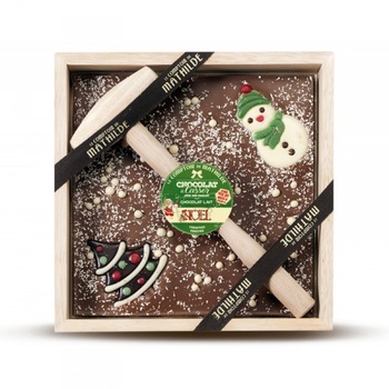 Ciocolata in cutie de lemn - Noel, 400 g Ciocolata in cutie de lemn - Noel, 400 g