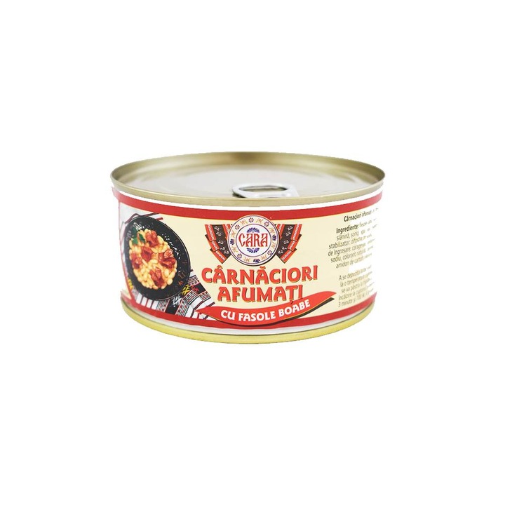Conserva de Carnaciori Afumati cu Fasole Cara, 300 g