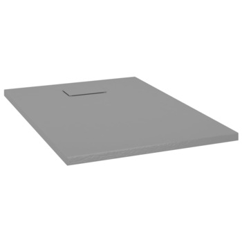 Cadita de dus, vidaXL, Rasina, 100 x 70 x 2,6 cm, Gri deschis Cadita de dus, vidaXL, Rasina, 100 x 70 x 2,6 cm, Gri deschis