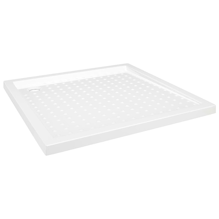 Cadita de dus cu puncte vidaXL, alb, 90x90x4 cm, ABS, 11.39 kg
