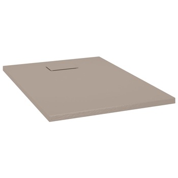 Cadita de dus, vidaXL, Rasina, 100 x 70 x 2,6 cm, Maro deschis Cadita de dus, vidaXL, Rasina, 100 x 70 x 2,6 cm, Maro deschis