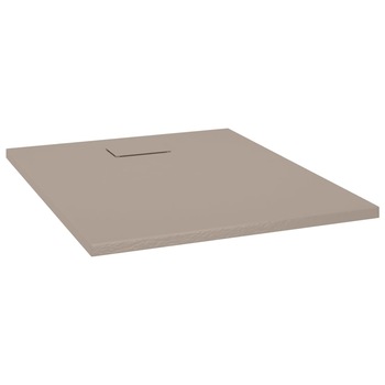 Cadita de dus, vidaXL, Rasina, 100 x 80 x 2,6 cm, Maro deschis Cadita de dus, vidaXL, Rasina, 100 x 80 x 2,6 cm, Maro deschis