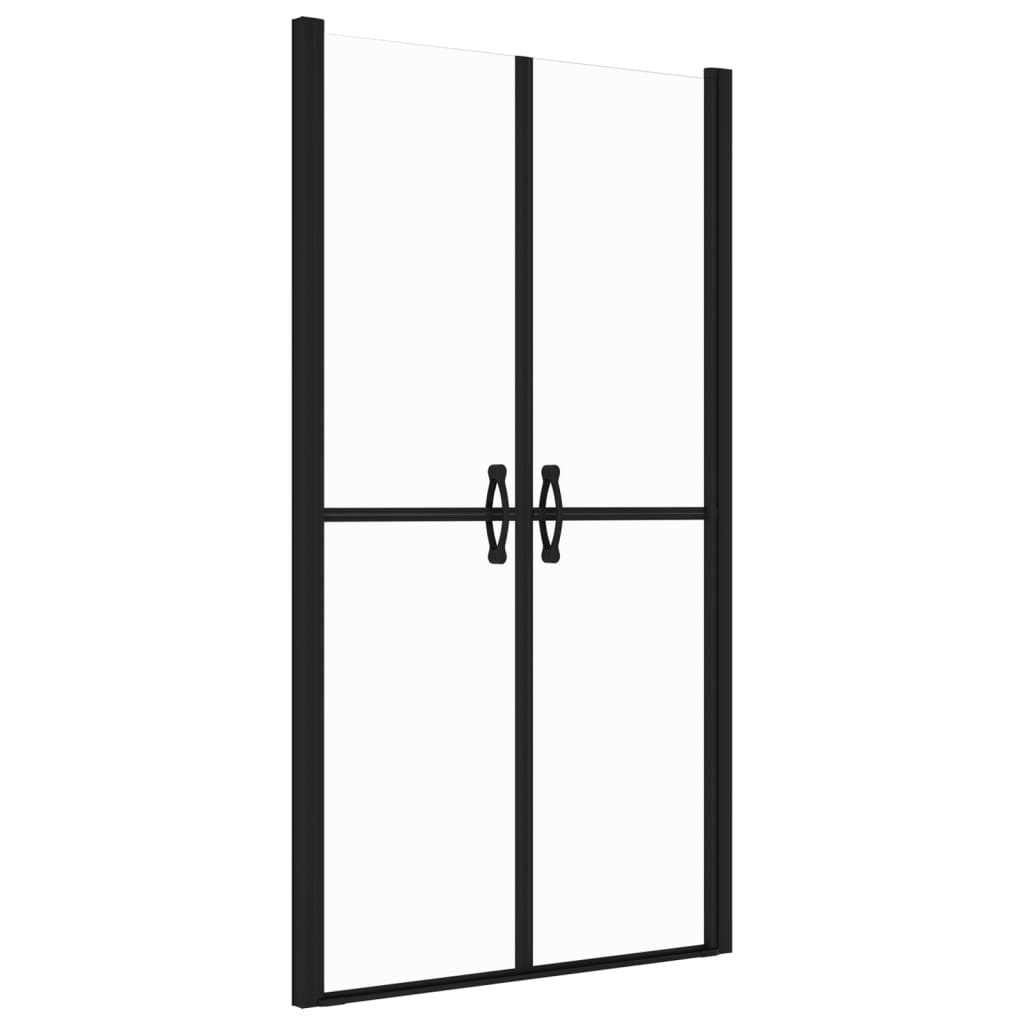 Usa de dus, vidaXL, Sticla securizata-aluminiu, 76 x 190 cm, Negru