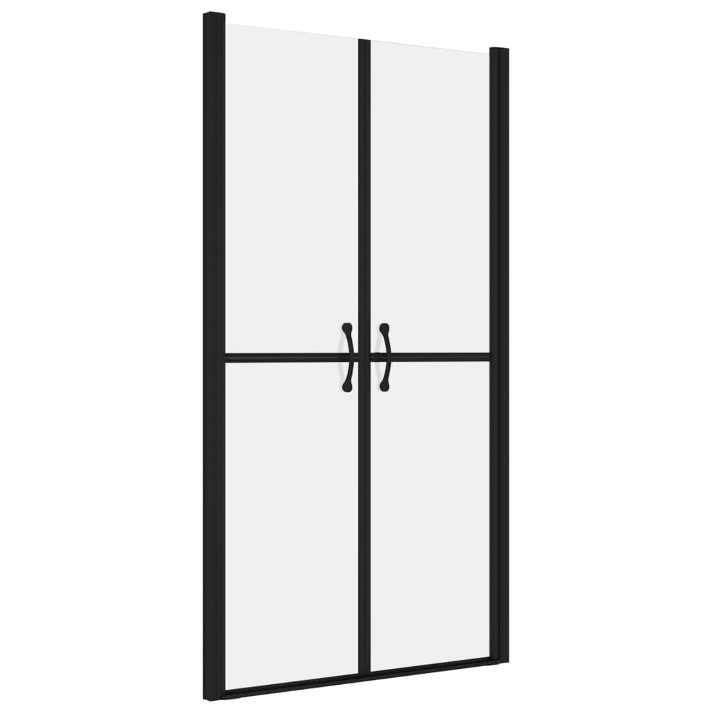 Usa de dus, vidaXL, Sticla securizata 1 strat-aluminiu, 98-101 x 190 cm, Negru