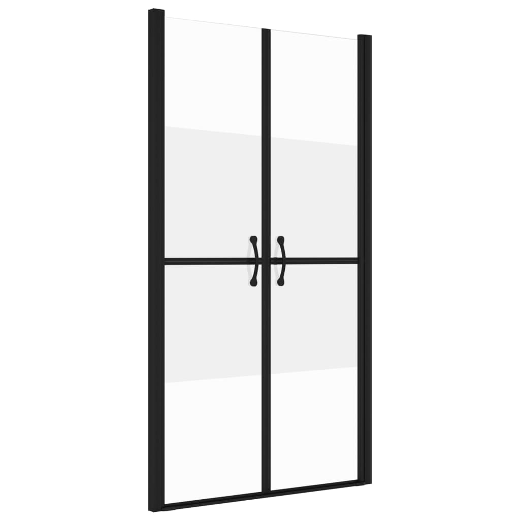 Usa de dus, vidaXL, Sticla securizata 1 strat-aluminiu, 71 x 190 cm, Negru