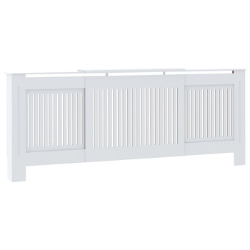 Masca de calorifer cu raft, vidaXL, MDF, 205 x 20.5 x 82 cm, Alb Masca de calorifer cu raft, vidaXL, MDF, 205 x 20.5 x 82 cm, Alb