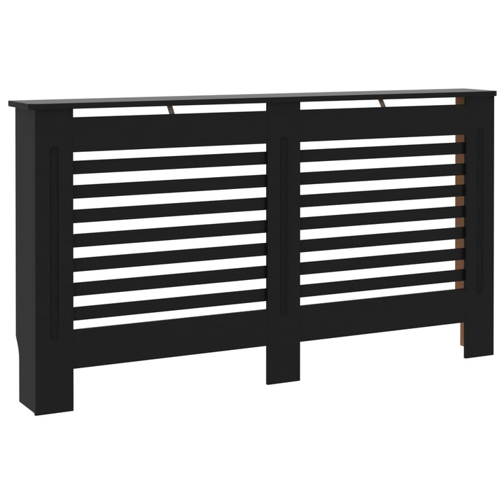 Masca pentru calorifer vidaXL, negru, 152 x 19 x 81,5 cm, MDF, 11.55 kg