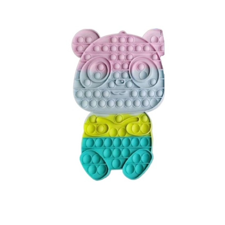 Flippy Játék, Pop It Now & Flip it, Push Bubble, Panda, szilikon, sokszínű, modell 1