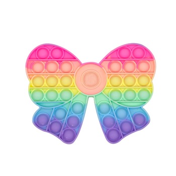 Forma de Bowknot, Jucarii interactive siliconica antistres, Chigoods, Pop it now, 13x16,5x1,5 cm, multicolor Forma de Bowknot, Jucarii interactive siliconica antistres, Chigoods, Pop it now, 13x16,5x1,5 cm, multicolor