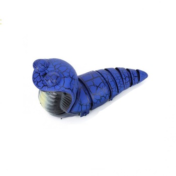 Jucarie interactiva, Sarpe Cobra, culoare albastru, telecomanda cu infrarosu, 12cm Jucarie interactiva, Sarpe Cobra, culoare albastru, telecomanda cu infrarosu, 12cm