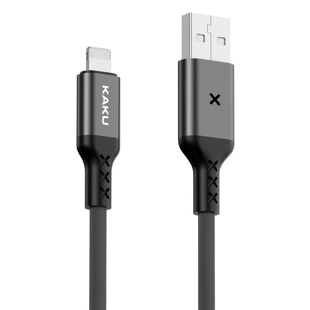 Cablu Lightning - USB, Iluminat cu Led Voice Control, 3.2A, 1M, Kaku, (KSC-114) Gri