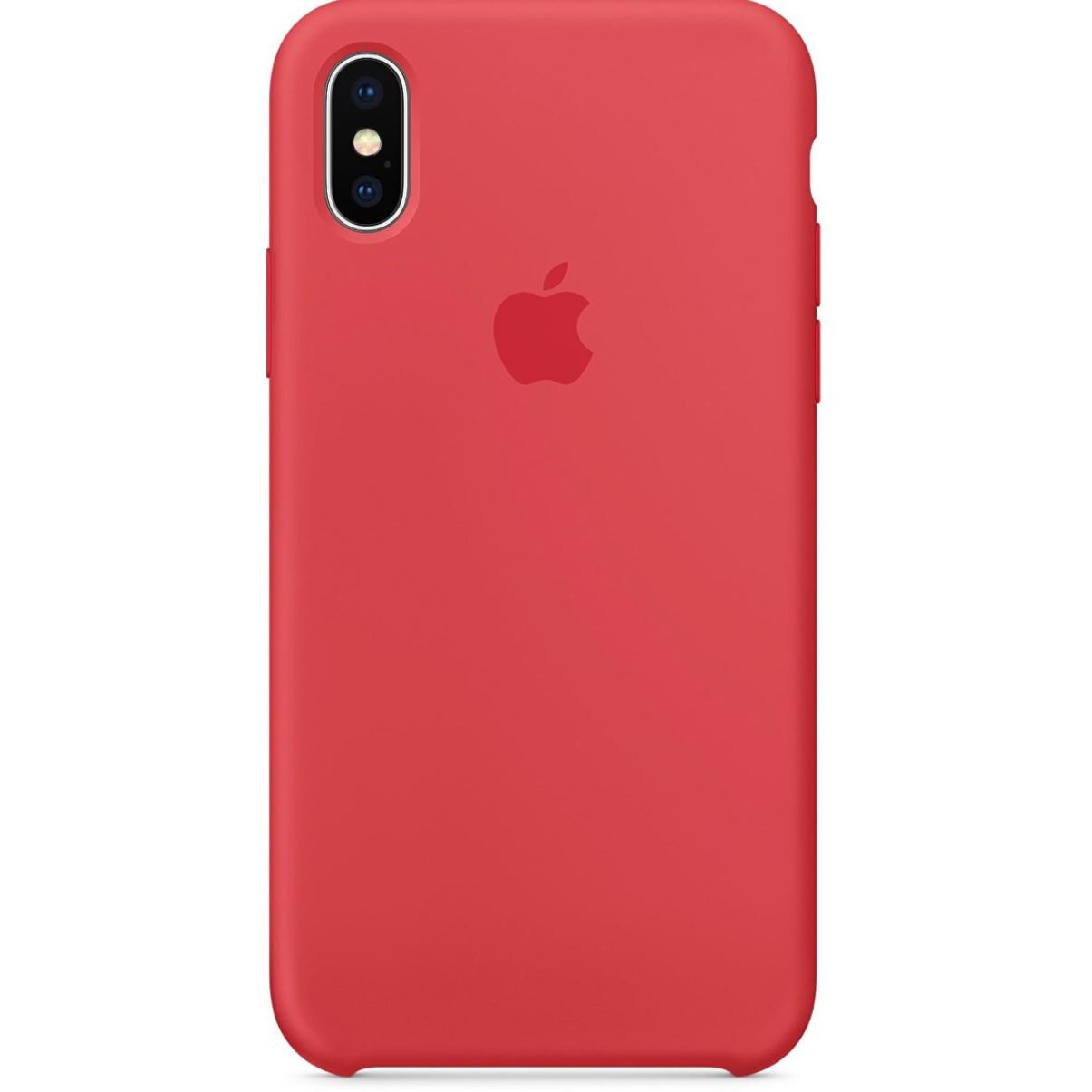 Husa de protectie Apple pentru iPhone X, Silicon, Red Raspberry
