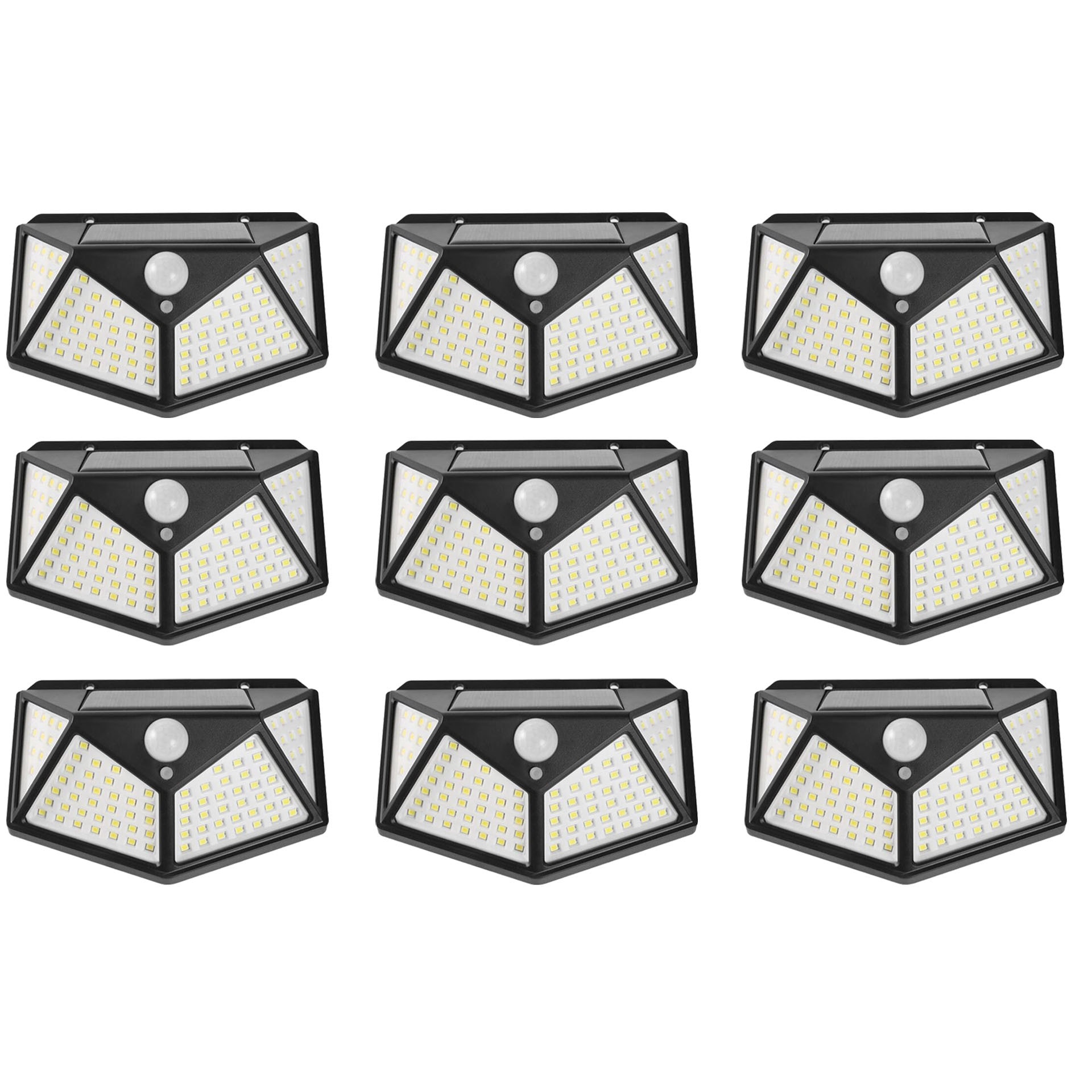 Set 9 lampi cu incarcare solara, cu senzori de amurg, miscare si lumina, 3 trepte de iluminare, 100 x LED, K KATHODE